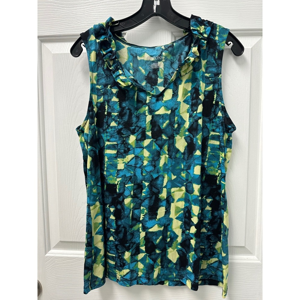 Merona Tank Top Ruffle Collar Size XL